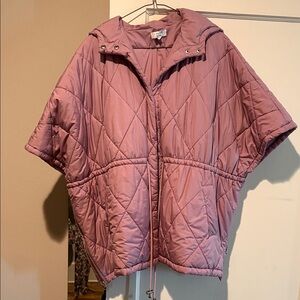 J. Society Quilted Pink Poncho Jacket size 1
